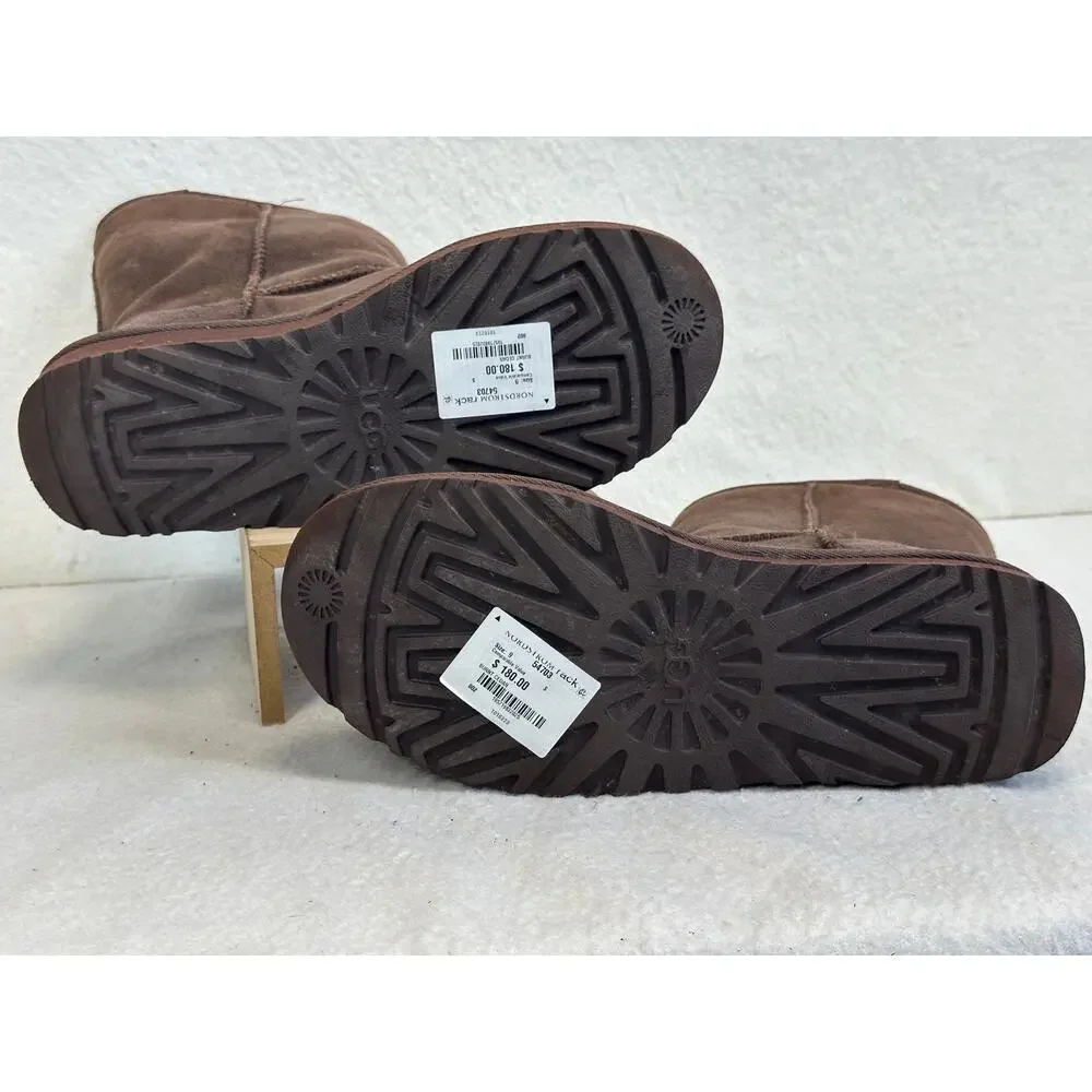UGG Classic II Genuine Shearling Lined Short Boot Burnt Cedar SZ 9